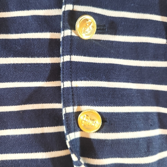 J. Crew Navy Striped Women's Schoolboy Blazer, Size 6 - Picture 5 of 7